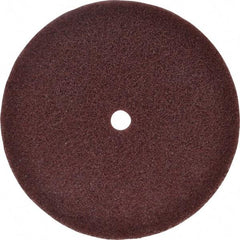3M - 6" Fine Grade Aluminum Oxide Deburring Disc - 1/2" Center Hole, Arbor Connection, Maroon, 4,000 Max RPM - Eagle Tool & Supply