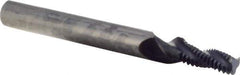 Scientific Cutting Tools - 1/4-28 UNF, 0.187" Cutting Diam, 3 Flute, Solid Carbide Helical Flute Thread Mill - Internal/External Thread, 0.514" LOC, 2-1/2" OAL, 1/4" Shank Diam - Eagle Tool & Supply
