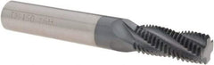 Scientific Cutting Tools - 9/16-16 UN, 0.45" Cutting Diam, 4 Flute, Solid Carbide Helical Flute Thread Mill - Internal/External Thread, 1.088" LOC, 3-1/2" OAL, 1/2" Shank Diam - Eagle Tool & Supply
