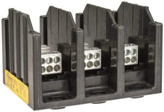 Cooper Bussmann - 3 Poles, 175 Amp, 8-2/0 AWG (Al), 14-2/0 AWG (Cu) Primary, 4-14 AWG (Cu), 4-8 AWG (Al) Secondary, Thermoplastic Power Distribution Block - 600 VAC/VDC, 1 Primary Connection, 5.2 Inch Long x 3.32 Inch Deep x 4 Inch High - Eagle Tool & Supply