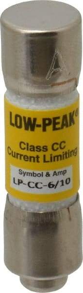 Cooper Bussmann - 150 VDC, 600 VAC, 0.6 Amp, Time Delay General Purpose Fuse - Fuse Holder Mount, 1-1/2" OAL, 20 at DC, 200 at AC (RMS) kA Rating, 13/32" Diam - Eagle Tool & Supply