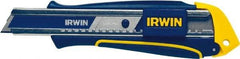 Irwin - Snap Utility Knife - Blue & Yellow Handle, 1 Blade Included - Eagle Tool & Supply