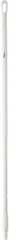 Vikan - 51 x 1-1/4" Fiberglass Squeegee Handle - European Threaded Connection, White - Eagle Tool & Supply