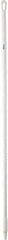 Vikan - 59 x 1-1/4" Fiberglass Squeegee Handle - European Threaded Connection, White - Eagle Tool & Supply