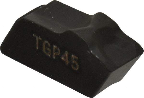 Seco - 150.104 16 TGP45 Grade, 0.161" Cutting Width, Carbide Cutoff Insert - 0° Neutral Lead Angle, 0.009" Cnr Rad, TiCN/Al2O3 Coated, Single End - Eagle Tool & Supply