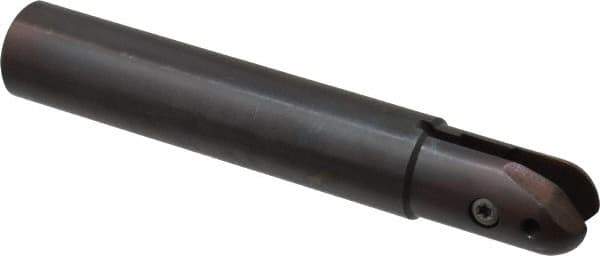 Minicut International - 1" Cut Diam, 0.642" Max Depth of Cut, 1" Shank Diam, 6" OAL, Indexable Ball Nose End Mill - 1-3/4" Head Length, Straight Shank, BNMI Toolholder, BNSI 1000 Insert - Eagle Tool & Supply