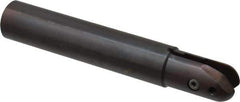 Minicut International - 1" Cut Diam, 0.642" Max Depth of Cut, 1" Shank Diam, 6" OAL, Indexable Ball Nose End Mill - 1-3/4" Head Length, Straight Shank, BNMI Toolholder, BNSI 1000 Insert - Eagle Tool & Supply