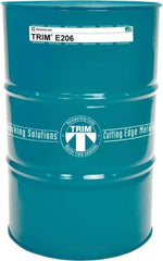 Master Fluid Solutions - TRIM E206, 54 Gal Drum Cutting & Grinding Fluid - Water Soluble, For Gear Hobbing, Heavy-Duty Broaching, High Speed Turning - Eagle Tool & Supply