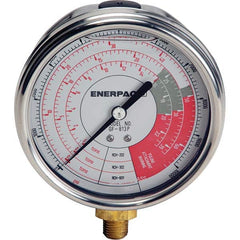 Enerpac - Hydraulic Pressure Gages & Adapters Type: Glycerine Filled Pressure Rating: 10000 - Eagle Tool & Supply