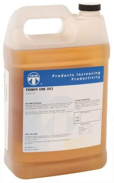 Master Fluid Solutions - Trim OM 303, 1 Gal Bottle Cutting Fluid - Straight Oil, For Thread Rolling, Thread-Form Tapping - Eagle Tool & Supply