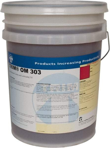 Master Fluid Solutions - Trim OM 303, 5 Gal Pail Cutting Fluid - Straight Oil, For Thread Rolling, Thread-Form Tapping - Eagle Tool & Supply