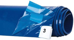 Wearwell - 45" Long x 18" Wide x 1/8" Thick, Dry Environment, Smooth Pattern Clean Room Matting - Tacky Sheets, Blue, 30 Layers per Mat, Series 095 - Eagle Tool & Supply