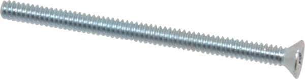 Value Collection - #6-32 UNC, 2" OAL Phillips Drive Machine Screw - Flat Head, Grade 2 Steel, Zinc-Plated Finish, Without Washer - Eagle Tool & Supply