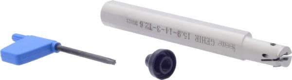 Iscar - GEHI, Internal, Right Hand, 0.102" Max Depth of Cut, 0.095 to 1/8" Groove Width, Indexable Grooving Tool Holder - GEMI.., GEPI.. Insert Compatibility, 5/8" Shank Width, 5" OAL, Through Coolant - Eagle Tool & Supply