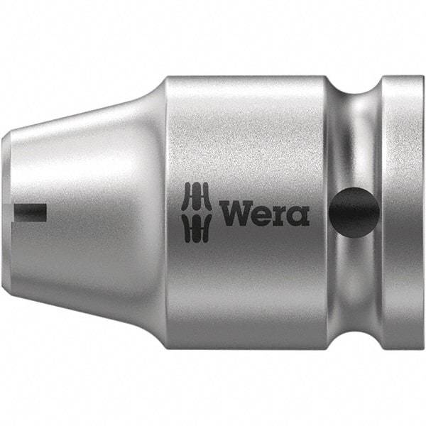 Wera - Socket Adapters & Universal Joints Type: Square-Drive to Hex Bit Adapter Female Size: 3/8 Socket Drive to 1/4 Hex - Eagle Tool & Supply