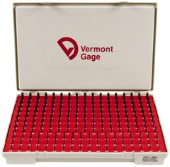 Vermont Gage - 190 Piece, 0.061-0.25 Inch Diameter Plug and Pin Gage Set - Plus 0.0002 Inch Tolerance, Class ZZ - Eagle Tool & Supply