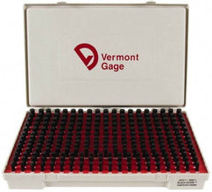Vermont Gage - 250 Piece, 0.251-0.5 Inch Diameter Plug and Pin Gage Set - Plus 0.0002 Inch Tolerance, Class ZZ - Eagle Tool & Supply
