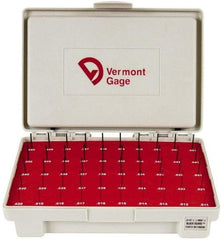 Vermont Gage - 50 Piece, 0.011-0.06 Inch Diameter Plug and Pin Gage Set - Plus 0.0002 Inch Tolerance, Class ZZ - Eagle Tool & Supply