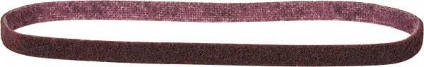 Norton - 1/2" Wide x 24" OAL, Aluminum Oxide Abrasive Belt - Aluminum Oxide, Medium, Nonwoven, Series STE-VS - Eagle Tool & Supply