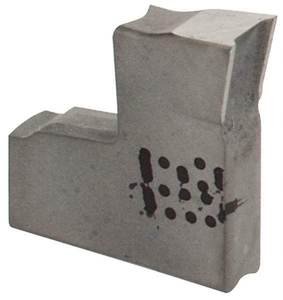 Iscar - TAG A IC20 Grade, 0.0827" Cutting Width, Carbide Cutoff Insert - 0° Neutral Lead Angle, 0.008" Cnr Rad, Single End - Eagle Tool & Supply