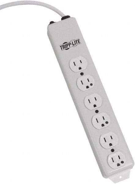Tripp-Lite - 6 Outlets, 120 VAC15 Amps, 2' Cord, Power Outlet Strip - Keyhole, Tab Mount, 5-15 NEMA Configuration, 13.7" Strip - Eagle Tool & Supply