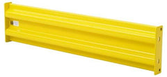 Steel King - 7-3/4' Long x 9-3/4" High, Yellow Steel Straight Standard Guard Rail - 2 Rails Accommodated, 2-5/8" Deep, 61.5 Lb - Eagle Tool & Supply