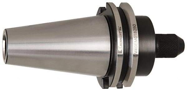 Kennametal - CAT50 Taper Shank 1-1/2" Hole End Mill Holder/Adapter - 2-3/4" Nose Diam, 8" Projection, 1-8 Drawbar, Through-Spindle Coolant - Exact Industrial Supply