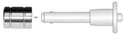 Gibraltar - 3/8" Pin Diam, 0.73" Long, 0.563" OD Quick Release Pin Receiver Cap - 303 Stainless Steel - Eagle Tool & Supply
