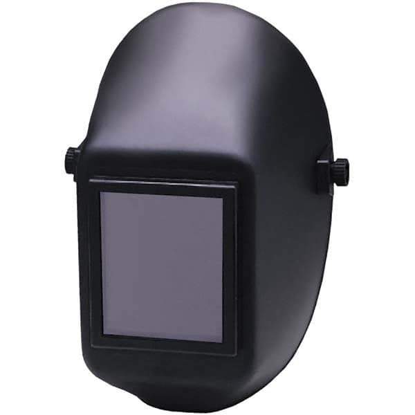 Jackson Safety - 5-1/4" Window Width x 4" Window Height, 10 Shade Fixed Shade Lens, Fixed Front Welding Helmet - Black Plastic Green Lens - Eagle Tool & Supply