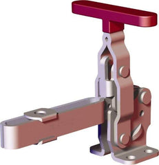 De-Sta-Co - 375 Lb Holding Capacity, Vertical Handle, Manual Hold Down Toggle Clamp - 57° Handle Movement, 99° Bar Opening, U-Bar, Flanged Base, Carbon Steel - Eagle Tool & Supply