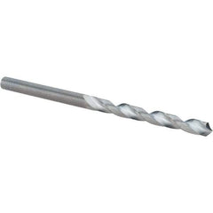 Guhring - 4.2mm 118° Solid Carbide Jobber Drill - Bright Finish, Right Hand Cut, Spiral Flute, Straight Shank, 75mm OAL, Faceted Point - Eagle Tool & Supply