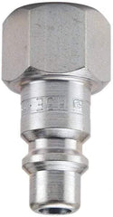 Parker - 1 - 11-1/2 Female NPTF Industrial Pneumatic Hose Connector - Steel, 3/4" Body Diam - Eagle Tool & Supply