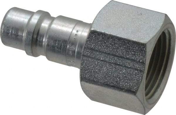 Parker - 3/4-14 Female NPTF Tru-Flate Automotive Pneumatic Hose Connector - Steel, 1/2" Body Diam - Eagle Tool & Supply