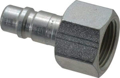 Parker - 3/4-14 Female NPTF Tru-Flate Automotive Pneumatic Hose Connector - Steel, 1/2" Body Diam - Eagle Tool & Supply