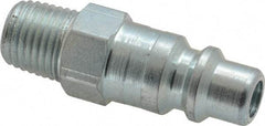 Parker - 1/4-18 Male NPT Industrial Pneumatic Hose Connector - Steel, 3/8" Body Diam - Eagle Tool & Supply
