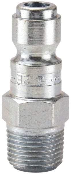Parker - 3/4-14 Male NPT Tru-Flate Automotive Pneumatic Hose Connector - Steel, 1/2" Body Diam - Eagle Tool & Supply