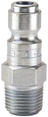 Parker - 3/4-14 Male NPT Tru-Flate Automotive Pneumatic Hose Connector - Steel, 1/2" Body Diam - Eagle Tool & Supply