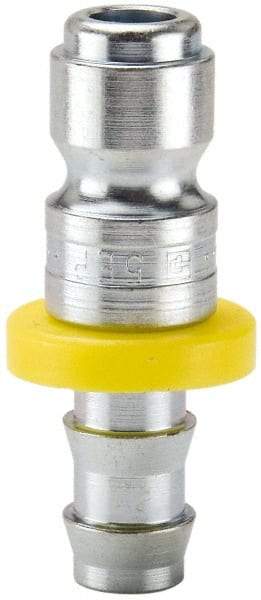 Parker - Push-Lok Hose Barb Tru-Flate Automotive Pneumatic Hose Connector - Steel, 1/2" Body Diam, 3/8" Hose ID - Eagle Tool & Supply