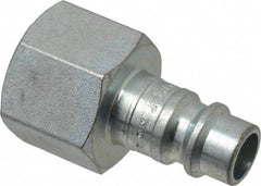 Parker - 3/8-18 Female NPTF European High Flow Pneumatic Hose Connector - Steel, 1/4" Body Diam - Eagle Tool & Supply