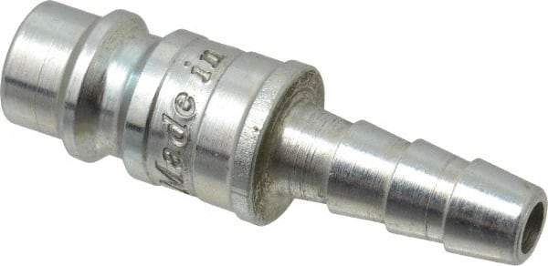 Parker - Hose Barb European High Flow Pneumatic Hose Connector - Steel, 1/4" Body Diam, 1/4" Hose ID - Eagle Tool & Supply