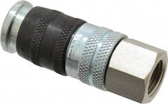 Parker - 3/8-18 Female NPTF Industrial Pneumatic Hose Coupler - Steel, 1/4" Body Diam - Eagle Tool & Supply