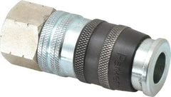 Parker - 3/4-14 Female NPTF Industrial Pneumatic Hose Coupler - Steel, 1/2" Body Diam - Eagle Tool & Supply