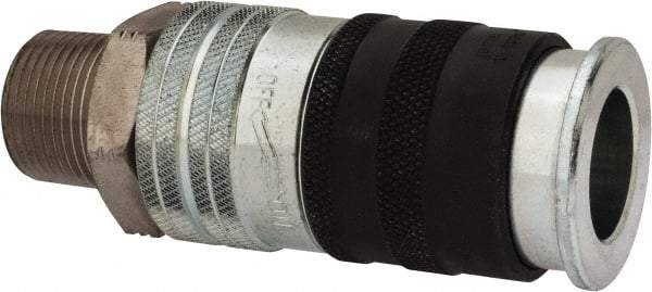 Parker - 3/4-14 Male NPT Industrial Pneumatic Hose Coupler - Steel, 3/4" Body Diam - Eagle Tool & Supply