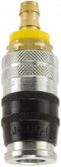 Parker - Push-Lok Hose Barb Industrial Pneumatic Hose Coupler - Steel, 1/4" Body Diam, 1/4" Hose ID - Eagle Tool & Supply