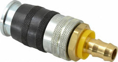 Parker - Push-Lok Hose Barb Industrial Pneumatic Hose Coupler - Steel, 1/2" Body Diam, 1/2" Hose ID - Eagle Tool & Supply