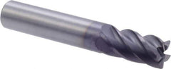 M.A. Ford - 1/2", 5 Flute, Single End, Solid Carbide, 0.03" Corner Radius End Mill - 3" OAL, 38° Helix, Right Hand Flute, 1" LOC, Right Hand Cut - Eagle Tool & Supply