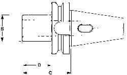 Kennametal - BT50 Taper, 4.1339" Projection, Taper Adapter - 2.7559" Body Diam, Taper Shank - Exact Industrial Supply