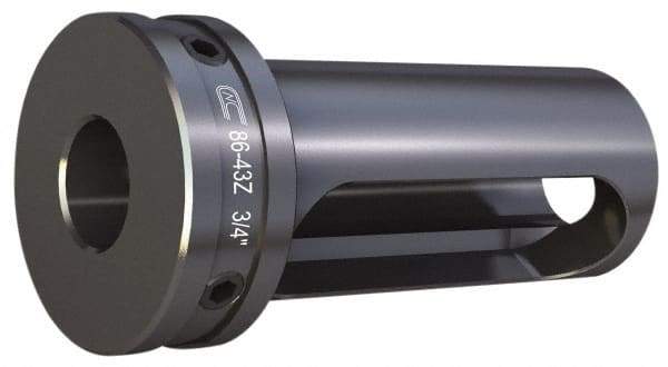 Global CNC Industries - 1/2" ID, 2" OD, 3-3/4" Length Under Head, Type Z Lathe Tool Holder Bushing - 3/4" Head Thickness, 3-3/8" Slot Length - Exact Industrial Supply