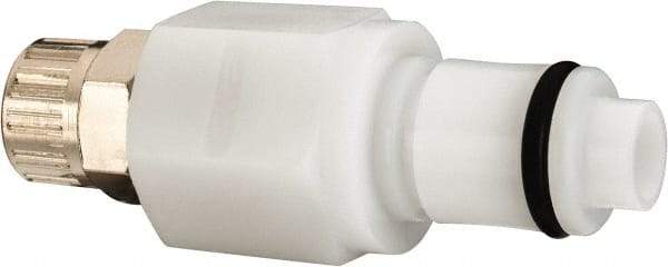 CPC Colder Products - 1/4" OD, Acetal Push-to-Connect Male Connector - 120 Max psi, White - Eagle Tool & Supply