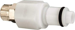 CPC Colder Products - 1/4" OD, Acetal Push-to-Connect Male Connector - 120 Max psi, White - Eagle Tool & Supply
